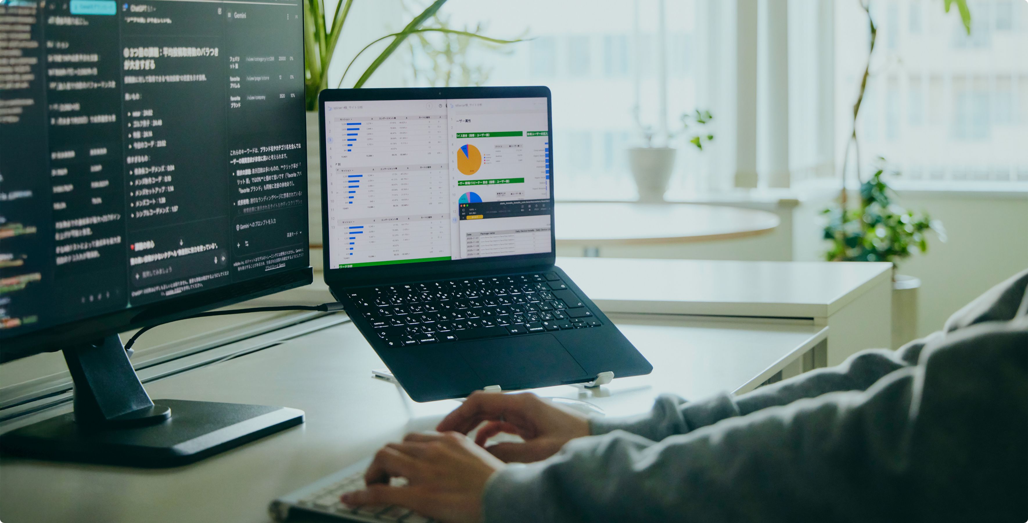 データ分析とAI活用を用いたウェブグロース事業部のコンセプト図
