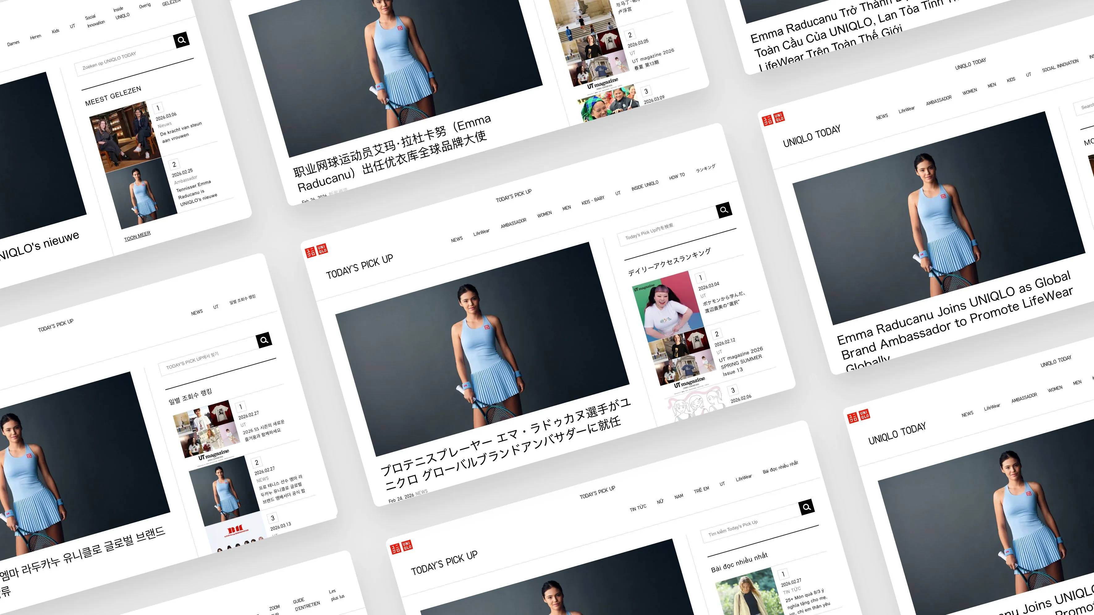 世界各国のTODAY'S PICK UPサイトイメージ