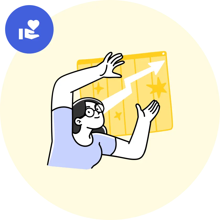 施策実装と効果検証により成果を伸ばすイメージ