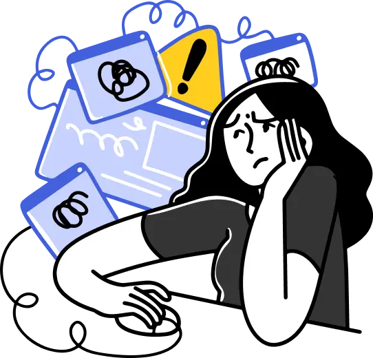 ECビジネスの課題に悩む担当者のイメージ